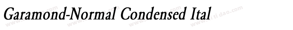 Garamond-Normal Condensed Italic字体转换